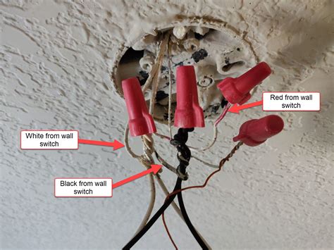 ceiling junction box red wire|red wire for ceiling lights.